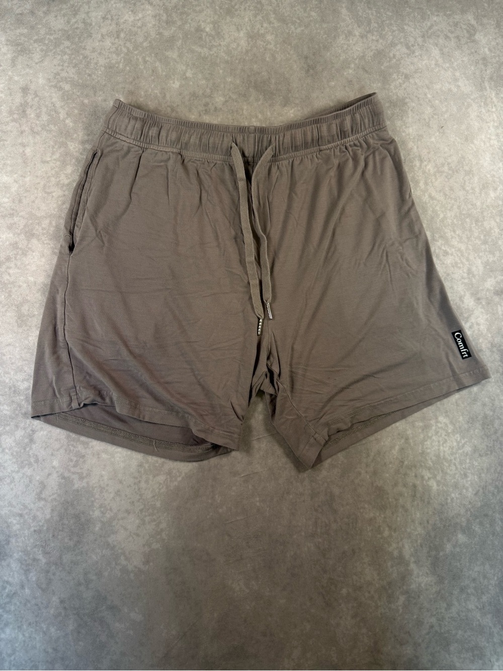 Comfrt Cloud Lounge Shorts Dove Gray Size L Unisex Rayon Drawstring Pockets